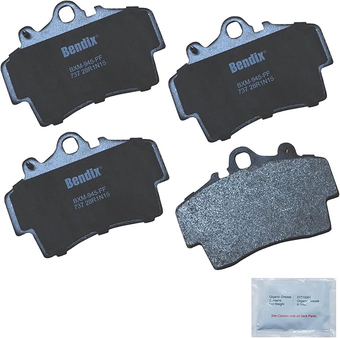 Bendix Priority1 CFM737 Semi-Metallic Front Brake Pads for Porsche Boxster 2008-1997, Cayman 2008-2007