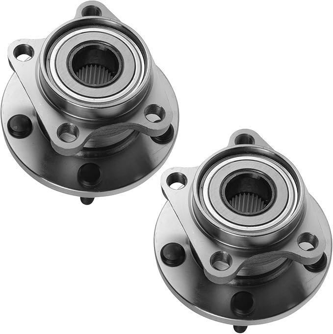 TRQ Rear Left and Right Wheel Bearing and Hub Assembly Set 2 Piece Compatible with 2007-2015 Mazda CX-9 All Wheel Drive