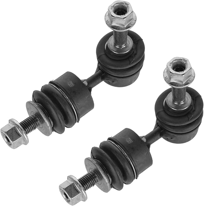 TRQ Rear Driver and Passenger Side Sway Bar Link Set 2 Piece Compatible with 07-13 Mazda 3 S 07-13 3 i 04-06 3 06-10 5 12-17 5 04-11 Volvo S40 06-13 C70 08-13 C30 05-11 V50