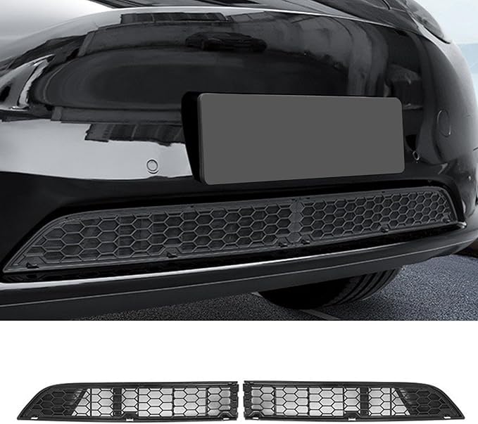 Front Grill for Tesla Model Y 2020-2025 Mesh Grille Grid Inserts Air Inlet Vent Grille Cover Replacement With Insect Protection Accessories For Model Y 2020-2025 (Excludes Juniper)