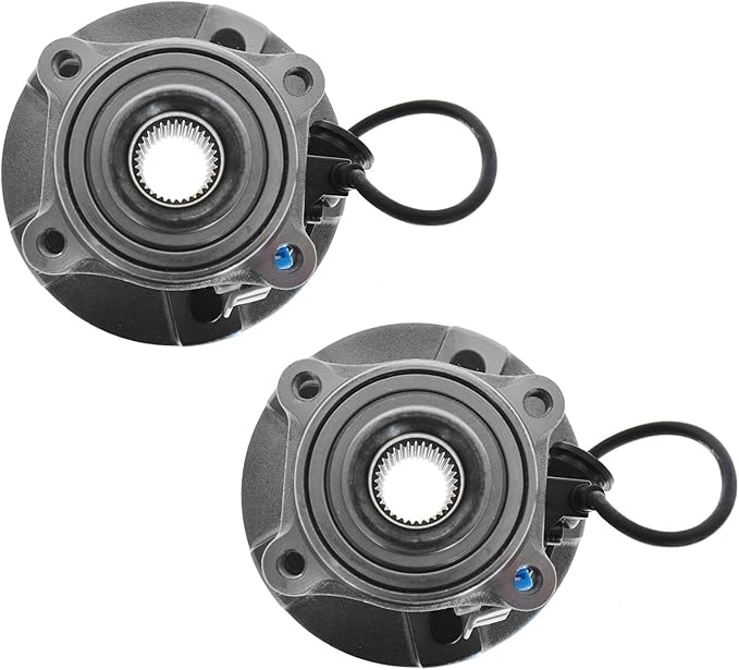 TRQ 2 Piece Rear Wheel Bearing & Hub Assembly Set Compatible with 2005-2006 Chevrolet Equinox 2006 Pontiac Torrent 2002-2007 Saturn Vue