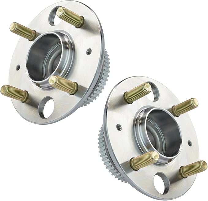 TRQ Rear Wheel Bearing and Hub Assembly Set 2 Piece Compatible with 1992-1998 Acura Integra GS-R 1994-1998 Integra LS 1990-1993 Integra GS 1994-1995 Honda Civic 4 Wheel ABS Brakes