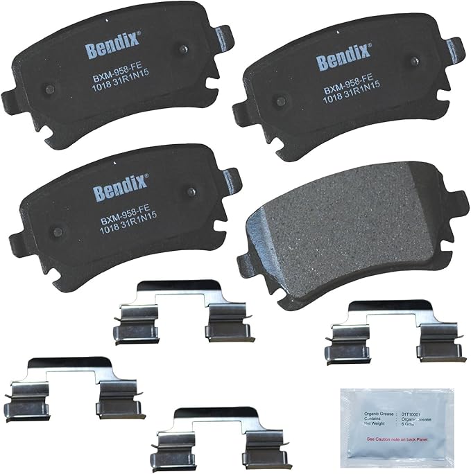 Bendix Priority1 CFM1018 Semi-Metallic Rear Brake Pads for Select Models Audi A4,A4 Quattro,A5,A5 A6,A6 A8 allroad,RS4,RS6,S4,S5,S6,S8,TT RS Bentley Continental,Volkswagen EuroVan,Phaeton,Transporter