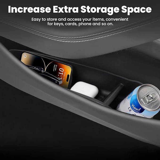 Car Door Side Storage Box for New Tesla Model Y Juniper 2025 2026 Accessories Front Rear Door Insert Tray Organizer Slot Storage Protector 4PCS