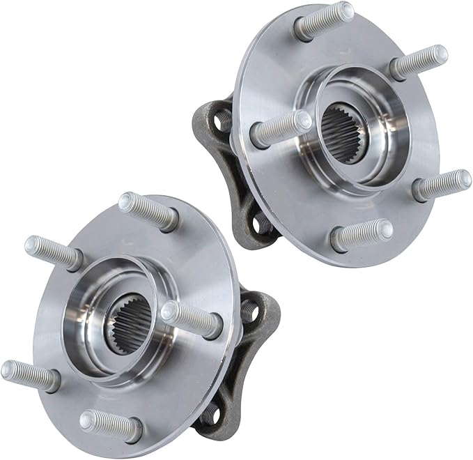 TRQ Front Driver and Passenger Side Wheel Bearing and Hub Assembly Set 2 Piece Compatible with 14-18 Mazda 3 Japan Built Models 1st VIN Digit J 14-18 3 Mexico Built Models 1st VIN Digit 3 16-21 CX-3