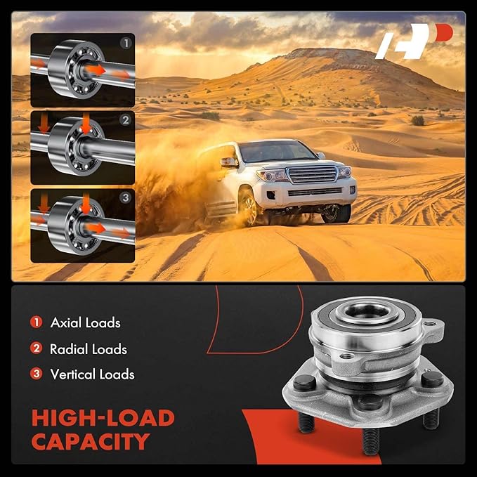 A-Premium Front Wheel Bearing and Hub Assembly with 5-Lug Compatible with Tesla Model 3 2018-2022, Model Y 2020-2022, AWD only