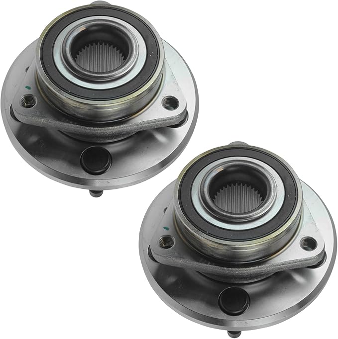 TRQ Font and Rear Wheel Bearing and Hub Assembly Set 2 Piece Compatible with 10-15 Chevrolet Camaro LT Manual Transmission 10-15 Camaro LS Manual Transmission 10-11 Camaro SS Automatic Transmission