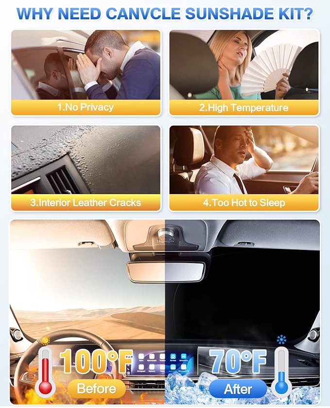 Window Shades for Honda CRV 2017-2022 CR-V Accessories Windshield Sun Shade Side Rear Window Cover Sunshade Sun Visor Shield Privacy Protection for Camping Keep Vehicle Cool Black 8PCS