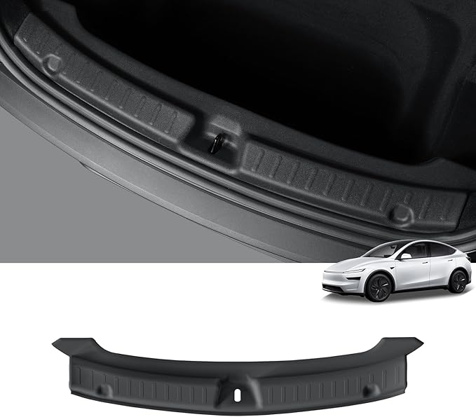 LUCKEASY Rear Bumper Guard for Tesla Model Y Juniper 2025 2026 Rear Trunk Bumper Guard Sill Cover Protector For Model Y Accessories TPE Black