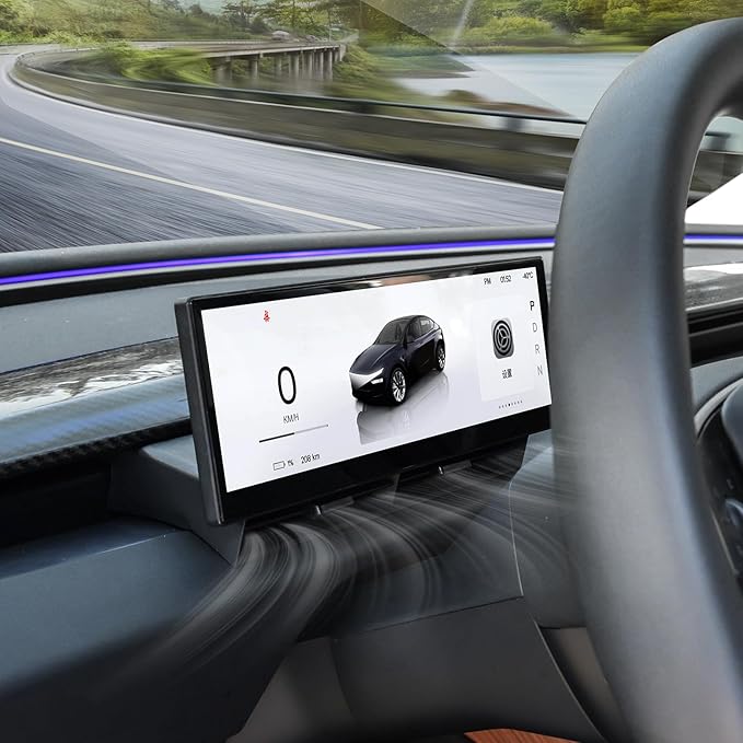 Tlyard Head Up Display for Tesla Model 3 2017-2023 Model Y 2019-2025.02, Thin Carplay with Camera 10.88 Inch Touchscreen HUD Carplay Smart Instrument Cluster