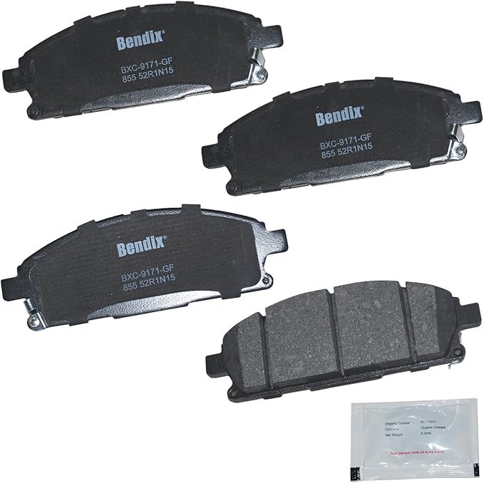 Bendix Priority1 CFC855 Ceramic Front Brake Pads for Acura MDX 2006-2003, INFINITI Q45 2001-1997, QX4 2003-1997, Nissan Pathfinder 2004-1996, Quest 2009-2004, X-Trail 2008-2002