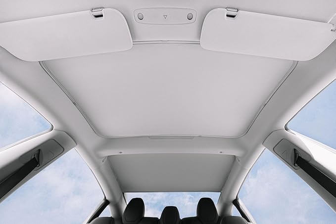 VION Tesla 2026-2024 Model 3 Roof Sunshades - Precision Fit, No Sagging, Full Blackout (Only Compatible with The 2026-2024 Model 3 Highland Made in US Factories)