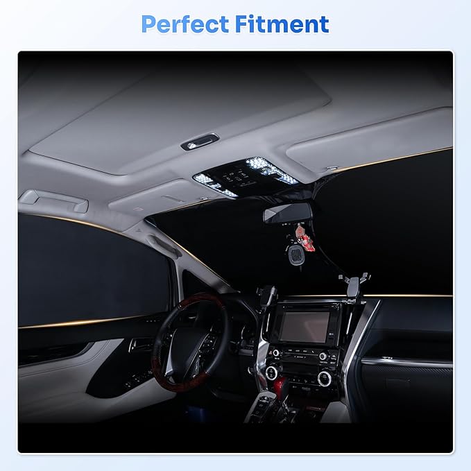 Window Shades for 2015-2025 2026 Ford Transit Accessories Windshield Sun Shade Side Rear Window Cover Sunshade Sun Visor Shield Privacy Protection for Camping Keep Vehicle Cool Black 3PCS