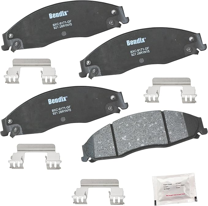 Bendix Priority1 CFC921 Ceramic Front Brake Pads for Cadillac CTS 2007-2003, STS 2008-2005, Pontiac Grand Prix 2008-2005