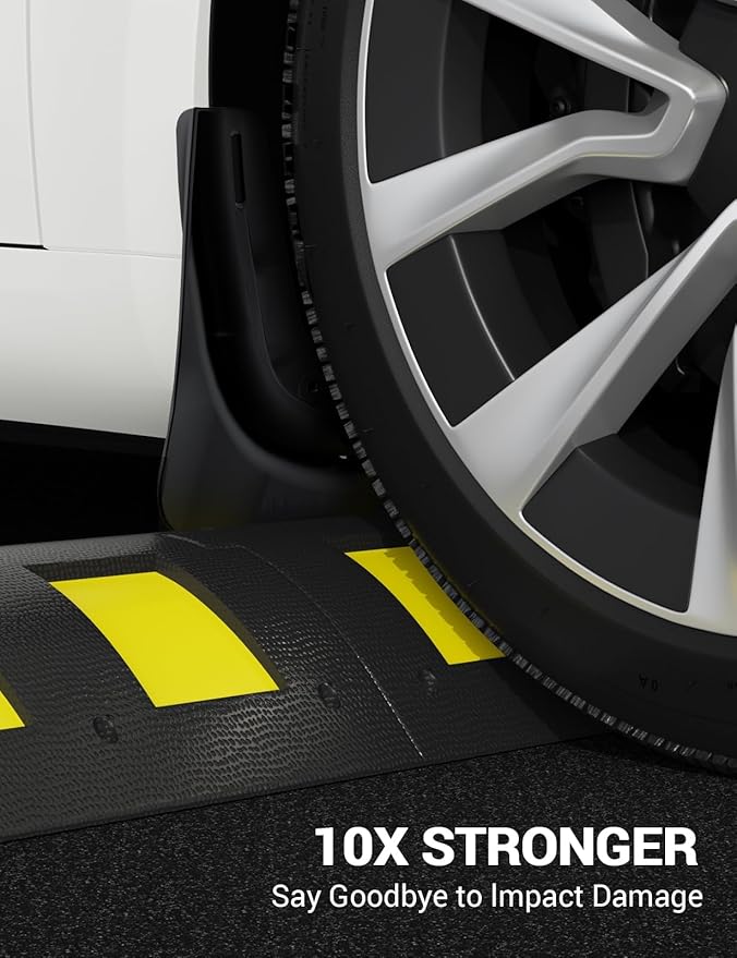 BASENOR 2026 2025 Tesla Model Y Mud Flaps Splash Guards, Aerodynamic Fenders [No Drilling No Tape] [Paint Protection] All Weather Tire Protector TPE Mudflaps for Model Y Juniper