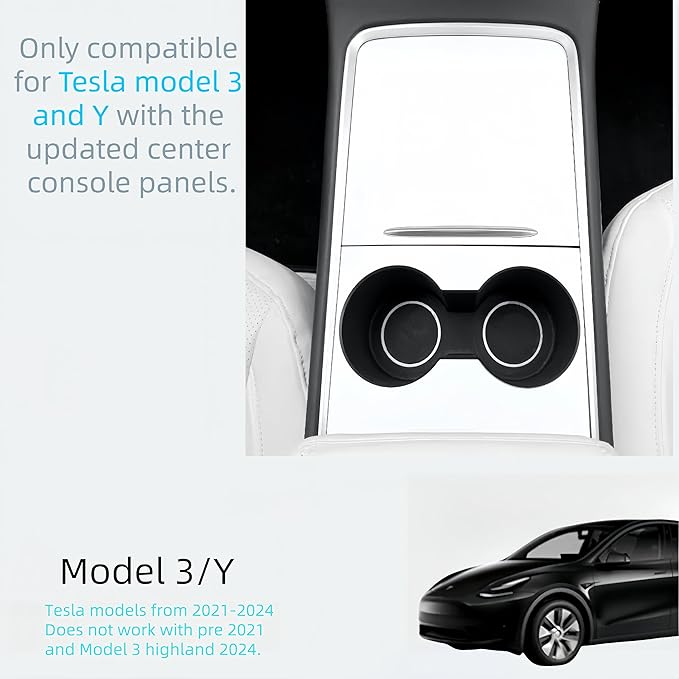 frani Center Console Wrap (White Edition) Designed for Tesla Model 3/Y 2021-2025,Tesla Center Console cover for Model 3/Y(Not for Model 3 Highland 2024-2025)