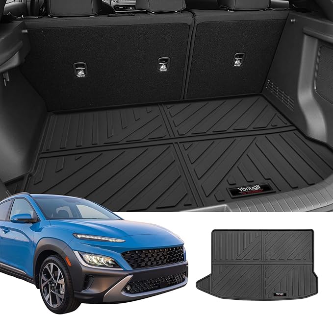 Custom for 2018-2023 Hyundai Kona Cargo Mats Trunk Liner All Weather TPE Protection Mat Accessories (for 2018-2023 Hyundai Kona)