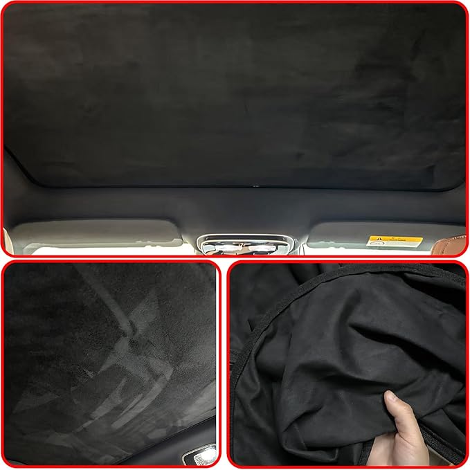 Roof Sunshade Compatible with Tesla Model S 2019-2022 Interior Accessories,Premium Soft Suede Sunroof Sun Shade, No Sag Foldable Roof Glass Shade