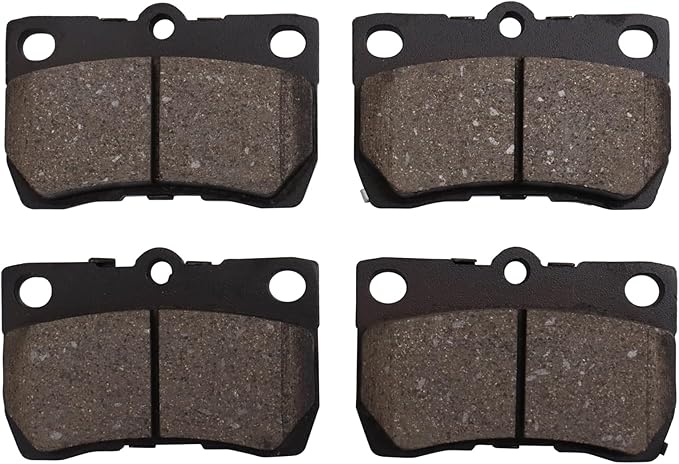 TRQ Rear Brake Pads Ceramic Hardware Wear Sensor Compatible with 2006 Lexus GS300 2007-2011 GS350 2006-2007 GS430 2007-2011 GS450h 2008-2011 GS460 2006-2013 IS250 IS350