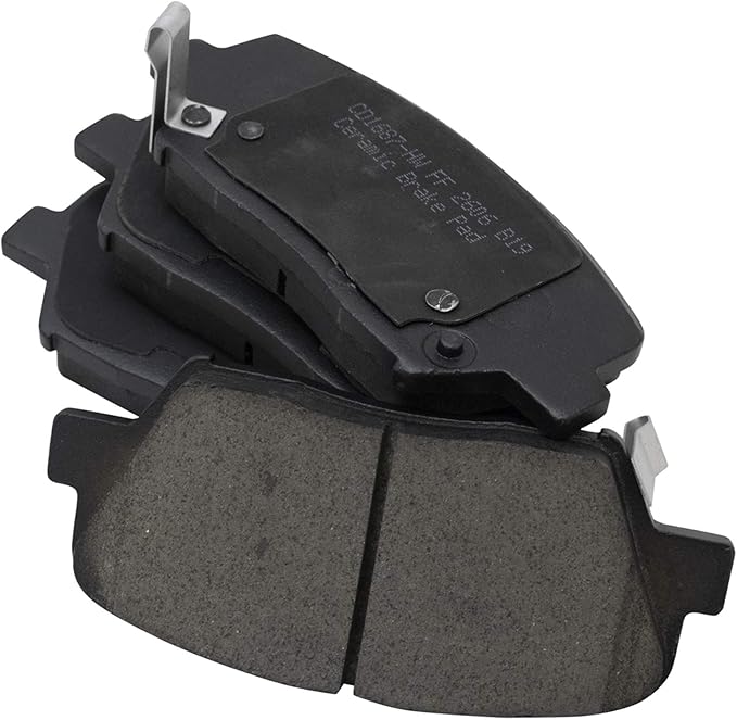 TRQ Front Brake Pads Ceramic Hardware Compatible with 2012-2017 Hyundai Azera 2010-2012 Santa Fe 2013-2016 Santa Fe Sport 2011-2015 Kia Sorento