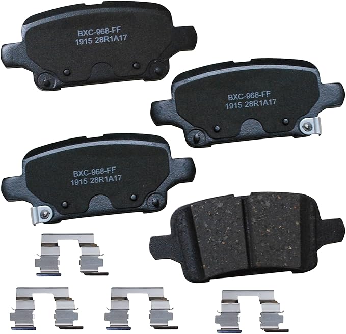 Bendix Premium SBC1915 Ceramic Rear Brake Pads for Buick LaCrosse 2019-2017, Regal Sportback 2020-2018, Regal TourX 2020-2018, Chevrolet Equinox 2020-2018, Malibu 2019-2016, GMC Terrain 2020-2018