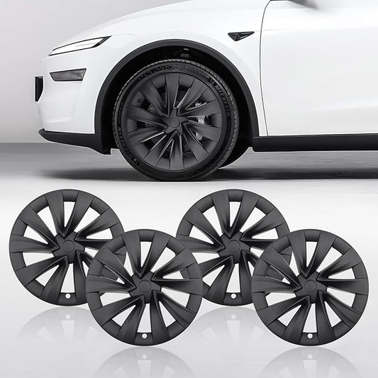 Model Y Wheel Covers 20 inch Juniper Helix 2.0 2025 2026, 20" Matte Black Wheel Protector Compatible with Tesla Model Y Accessories 2025 2026 (Refreshed Juniper Only 4PCS)