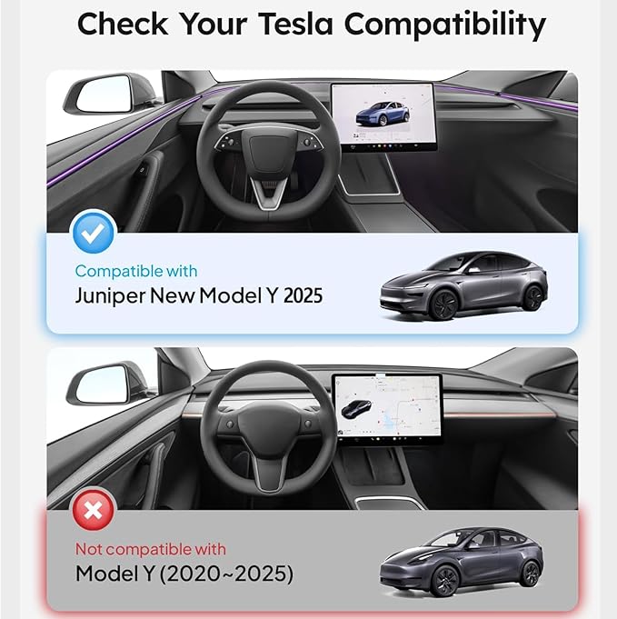 2025 2026 Tesla New Model Y Juniper Sunshade Roof [No Gaps, No-Sagging] Magnetic-Mid Design New Tesla Y Must-Have Accessories Heat Insulation Foldable Glass Shade for New Model Y Only