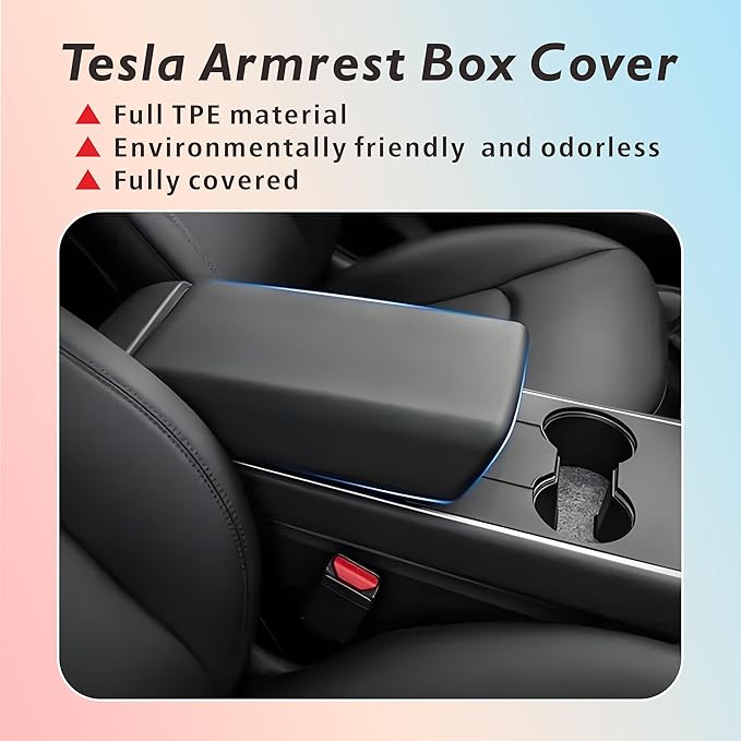 SXunakou 2024-2025 Tesla 3/2025 Tesla Y-Shaped Center Console Cover, Central Screen Silicone Protective Cover, and Interior Rearview Mirror Protective Cover Internal Accessories (Black 3/Y-3 pcs)