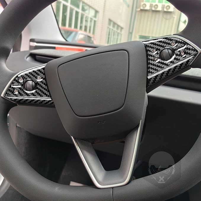 Carbon Fiber Stickers Media Panel Sticker Car Interior Decoration Compatible with Tesla Model 3 2024 Accessories Decorative Stickers
