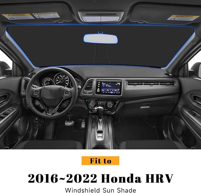Car Windshield Sun Shade for Honda 2016-2022 HR-V Accessories (OEM Design) Reflective Foldable Heat Insulation Sunshade for Ultimate Protection