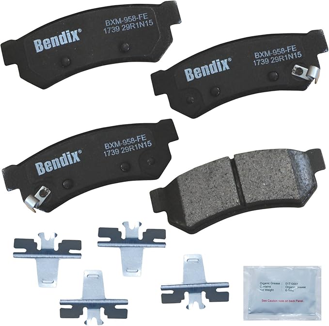 Bendix Priority1 CFM1739 Semi-Metallic Rear Brake Pads for Chevrolet Spark EV 2016-2014