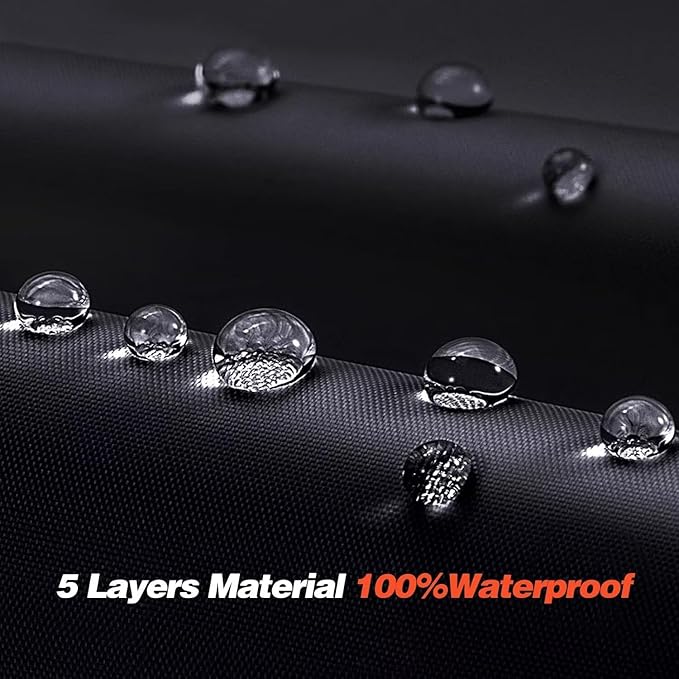 10 Layers Car Cover Custom Fit for Sequoia100% Waterproof All Weather Automobiles, Gift with Towel, Heavy Duty Car Covers for Rain Sun UV Protection with Door Zipper.