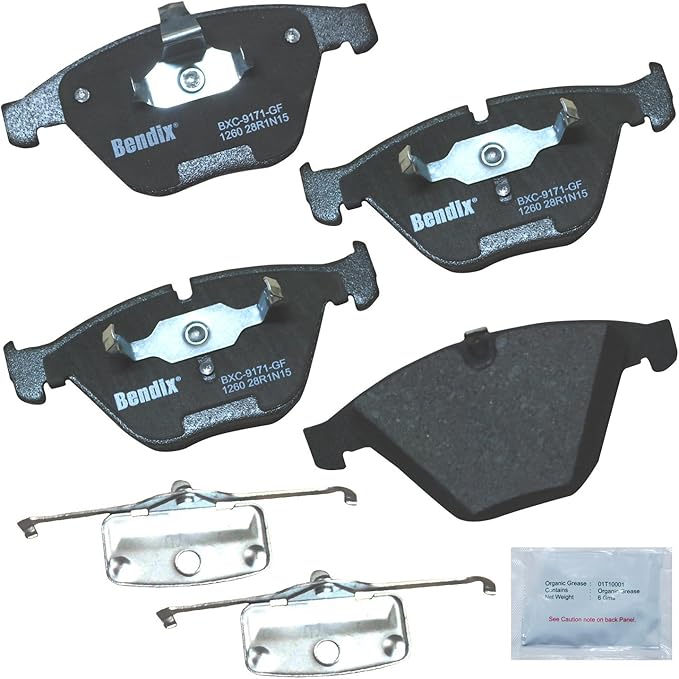 Bendix Priority1 CFC1260 Ceramic Front Brake Pads for Select Models BMW 323i, 325i, 328i, 328i xDrive, 328xi, 335d, 335i, 335is, 335i 525i, 530i, 645Ci, 650Ci, 650i, X1