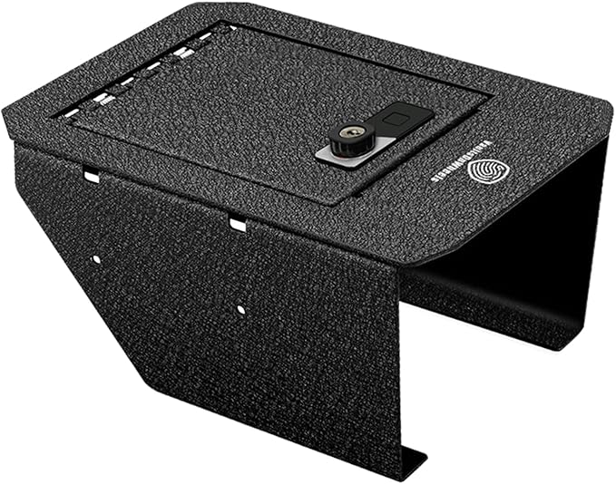 VaultsOnWheels for 2025 2024 Tesla Cybertruck Center Console Safe Gun Safe Vault Hidden Console Storage LockBox Anti-Theft Pry-Proof High Security Biometric Fingerprint Lock