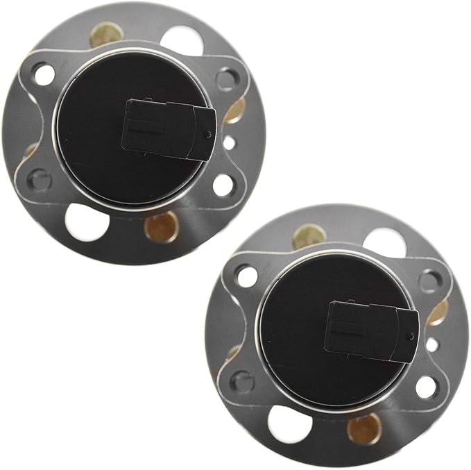 TRQ 2 Piece Rear Wheel Bearing & Hub Assembly Set Compatible with 2006-2011 Hyundai Accent Kia Rio Rio5