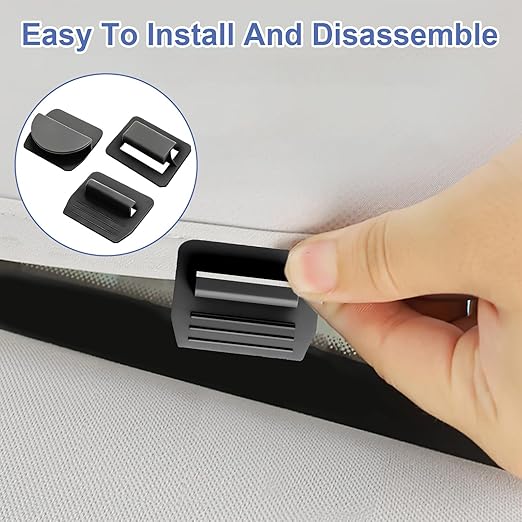 16 Pcs Roof Sunshade Clips, Replacement Sun Shade Roof Clips Compatible with Model Y/3/S/X, Car Interior Sunroof Shade Holder Fastener Clips for Installation and Stability Glass Roof Sunshade