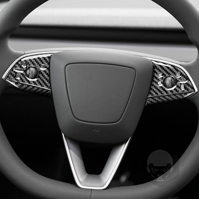 Carbon Fiber Stickers Media Panel Sticker Car Interior Decoration Compatible with Tesla Model 3 2024 Accessories Decorative Stickers
