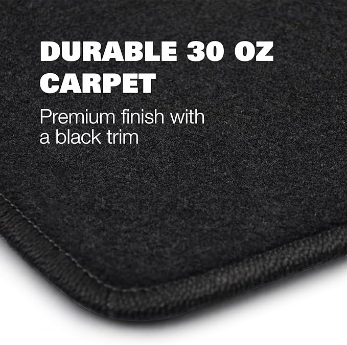 Nordstrand Floor Mats for Tesla Model 3 2023-2017 - Custom 3D Fit - 1st & 2nd Row - Set of 3 - Nylon Anti-Slip Backing - 30oz Heavy Duty Carpet Mat - All Weather Car Liner Floormats