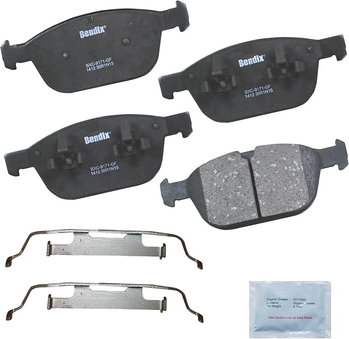 Bendix Priority1 CFC1412 Ceramic Front Brake Pads for Volvo XC60 2015-2010, XC90 2014-2003