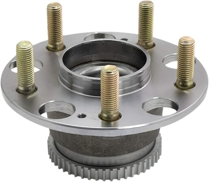 TRQ 2 Piece Rear Wheel Bearing & Hub Assembly Set with ABS Sensor Compatible with 2002-2004 Acura RL