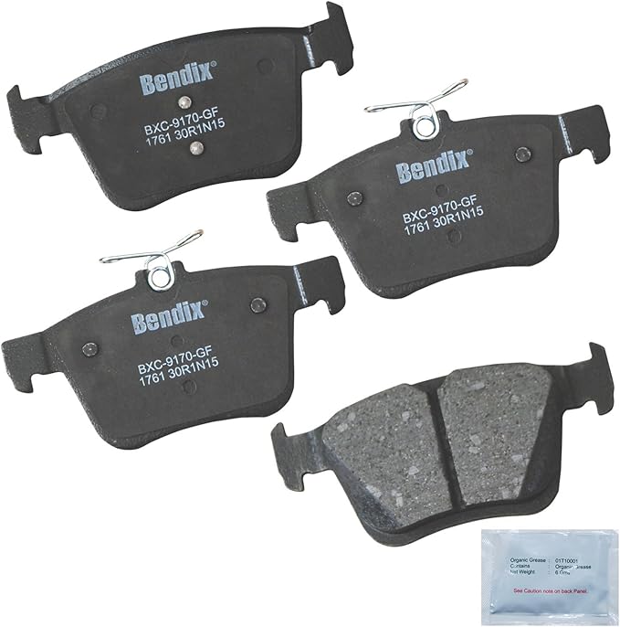 Bendix Priority1 CFC1761 Rear Brake Pads for Audi A3,Quattro,Sportback e-tron,Q2,Q3,RS3,S3,TT,RS TTS MG GT,Seat Ateca,Leon,Tarraco,Volks Arteon,Atlas,Cross Sport,e-Golf,R,Jetta,Taos,Teramont,Tiguan