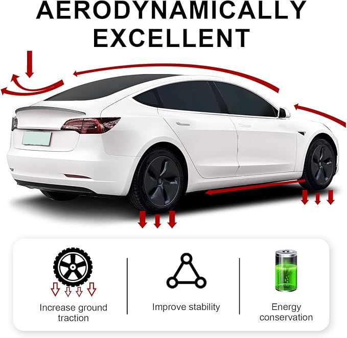 Spoiler Fit for Tesla Model 3 2017-2023, ABS Material OEM Original Rear Spoiler Wing Rear Trunk Lip, Matte Carbon Fiber Sporty Appearance Tesla Model 3 Accessories