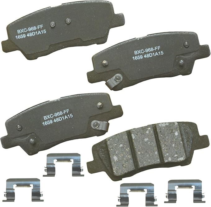 Bendix Premium SBC1659 Ceramic Rear Brake Pads for Cadillac ATS 2018-2013, CTS 2019-2014
