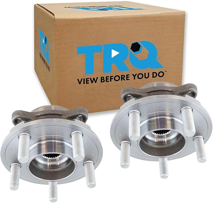 TRQ 2 Piece Rear Wheel Bearing & Hub Assembly Set Compatible with 2017-2018 Ford GT 2015-2023 Mustang