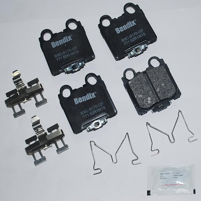 Bendix Priority1 CFC771 Ceramic Rear Brake Pads for Lexus GS300 2005-1998, GS400 2000-1998, GS430 2005-2001, IS300 2005-2001, SC430 2010-2002