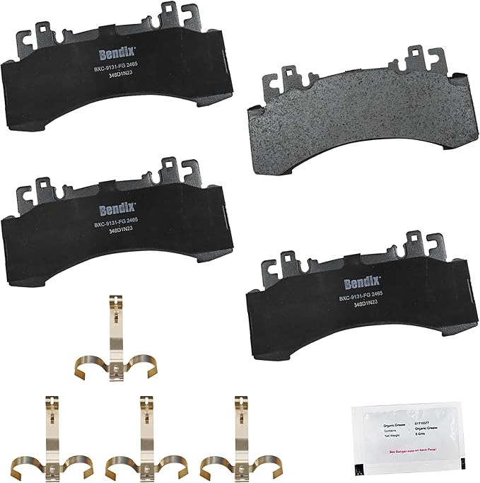 Bendix Priority1 CFC2465 Ceramic Front Brake Pads for Mercedes-Benz EQE AMG 2023-2024, EQS AMG 2022-2023 (models without Ceramic Composite Brakes)