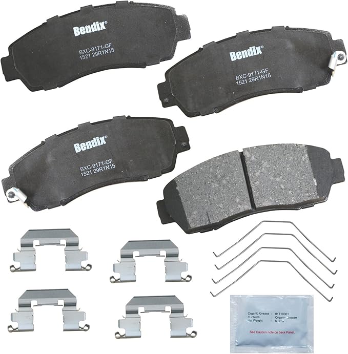 Bendix Priority1 CFC1521 Ceramic Front Brake Pads for Select Models Acura RDX, Honda Accord Crosstour, CR-V, Odyssey, Passport, Subaru Legacy