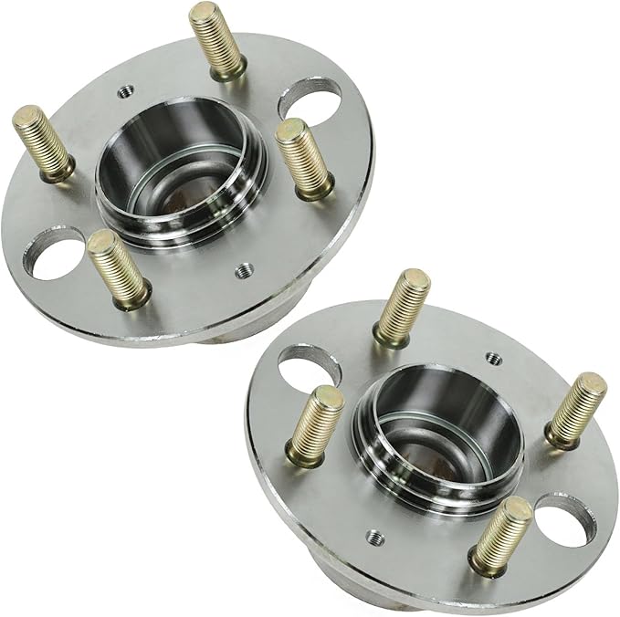 TRQ Rear Wheel Bearing and Hub Assembly Set 2 Piece Compatible with 92-93 Honda Civic SI 94-95 Civic SI Without ABS 99-00 Civic SI 93-97 Civic del Sol SI 94 Civic del Sol VTEC 94-98 Acura Integra RS