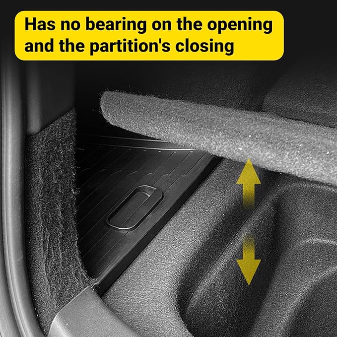 Model Y 5 Seater Rear Trunk Storage Bins with Lids for 2023-2024-(No for 2025 New Model Y Juniper) 2PCS Model Y Rear Trunk Storage Box TPE Waterproof Trunk Organizer Interior Accessories