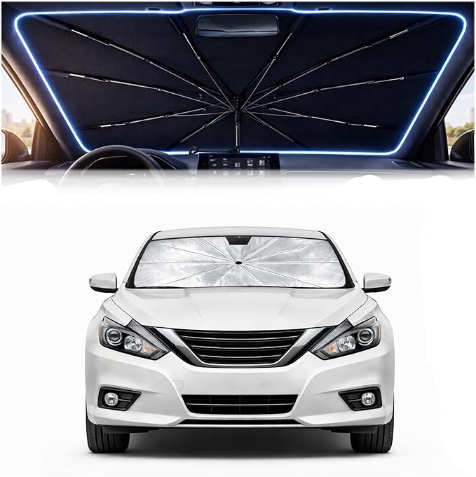 Car Windshield Sun Shade Umbrella - Custom-Fit for NIS-s-an Altima Sedan 2013-2018 Umbrella Sunshade,Easy Install,UV Protection & Heat Reflective,Keep Interior Cooler with Storage Bag